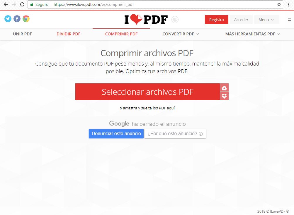 Comprimir pdf clever